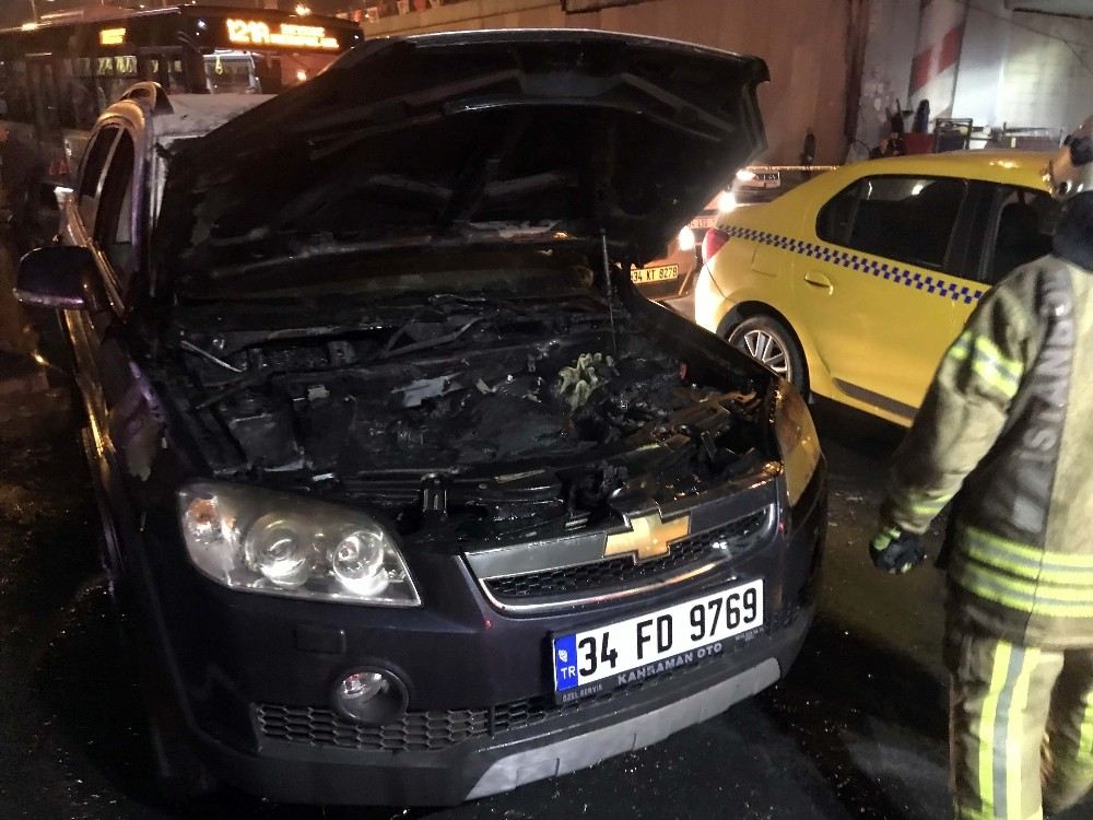 Mecidiyeköyde Lüks Cip Alev Alev Yandı