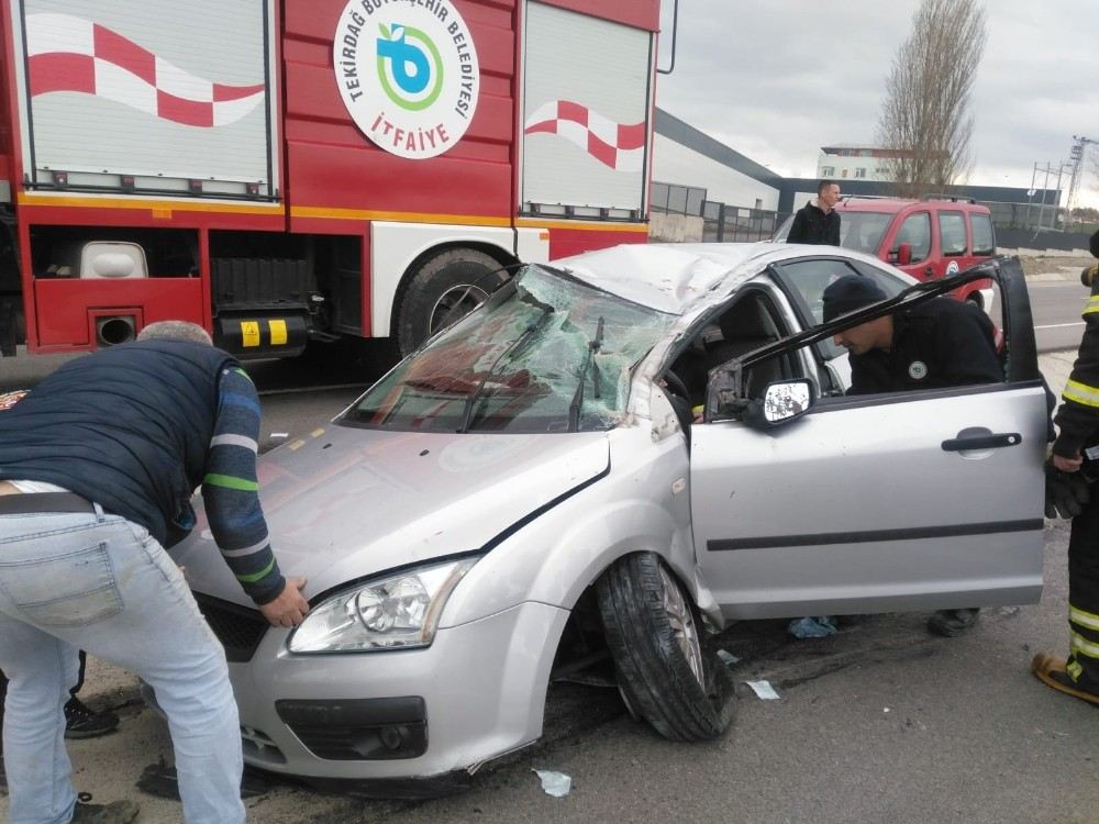 Otomobil Takla Attı: 1 Yaralı
