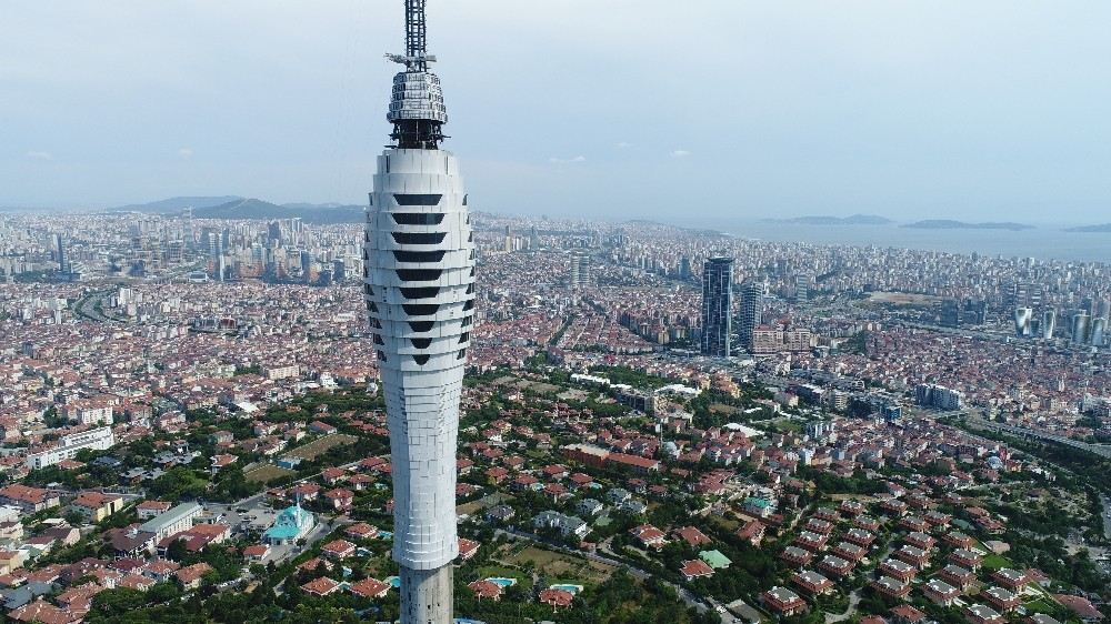 (Özel)  Yüzde 85İ Tamamlanan Çamlıca Kulesi Havadan Görüntülendi