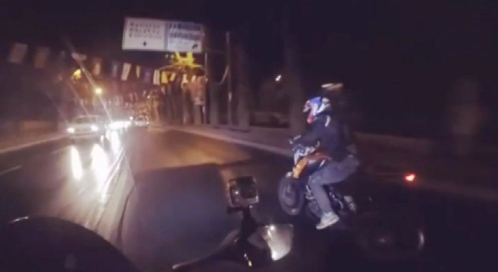 (Özel) Dolmabahçede Motosikletli Şov Uğruna Ölümden Döndü