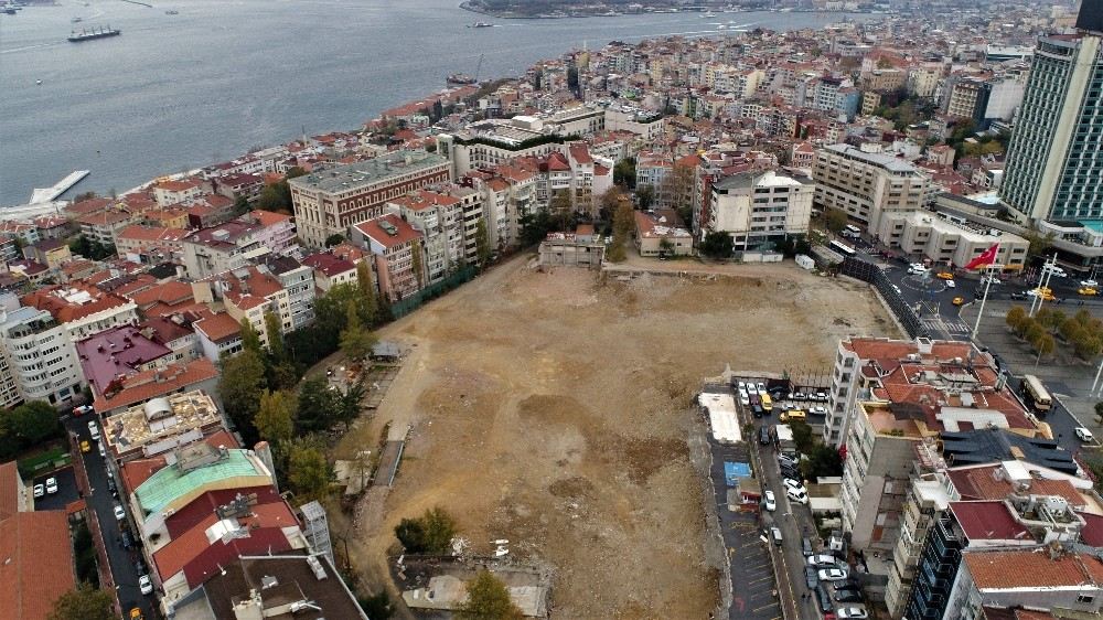 (Özel Haber) Yıkım Sonrası Atatürk Kültür Merkezi Alanı Havadan Görüntülendi