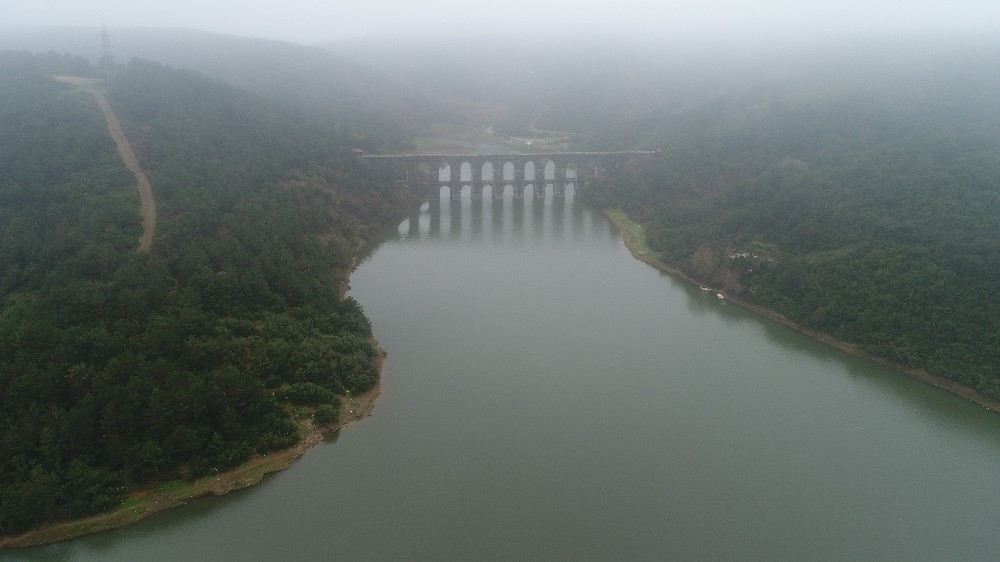 (Özel) İstanbulda Barajların Doluluk Oranı Havadan Görüntülendi