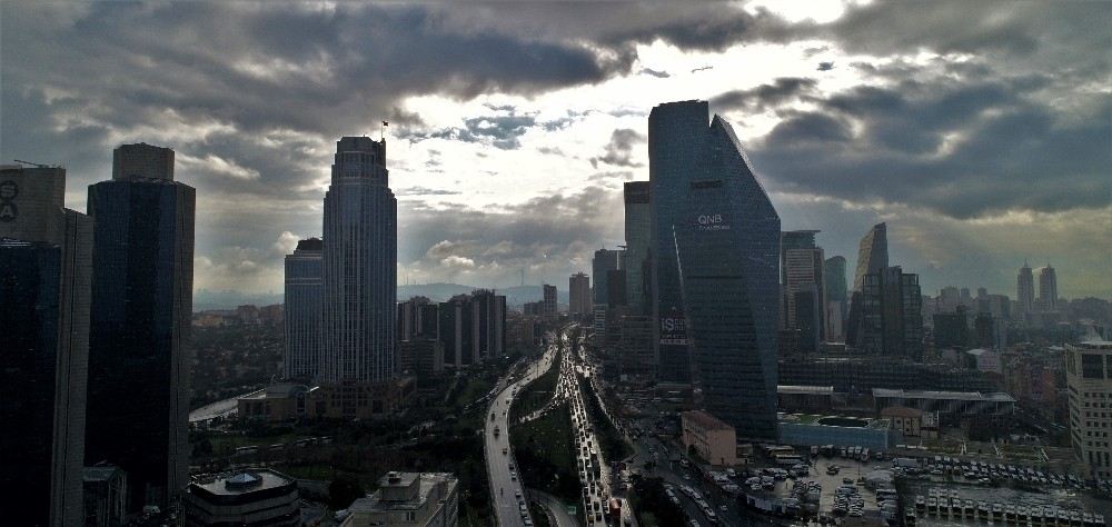 (Özel) İstanbulda Eşsiz Kar Manzarası Havadan Görüntülendi