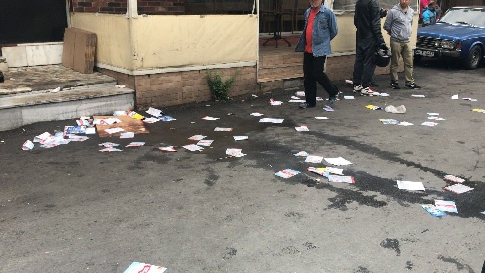 (Özel) Sarıyerde Ak Parti Seçim Aracının Şoförü Darp Edildi