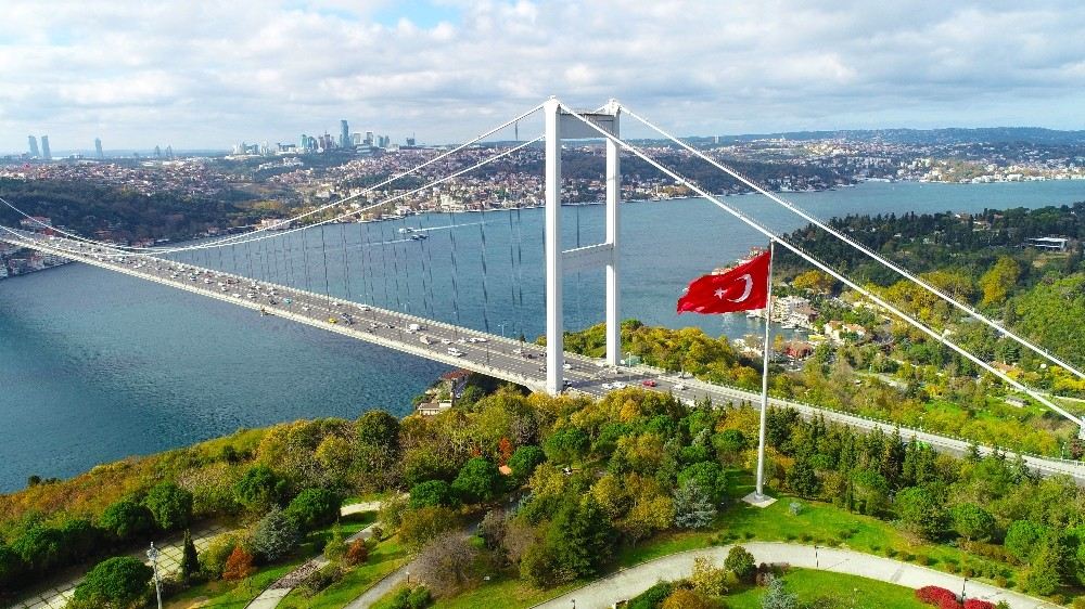 (Özel)İstanbulda Mest Eden Sonbahar Manzarası Havadan Görüntülendi