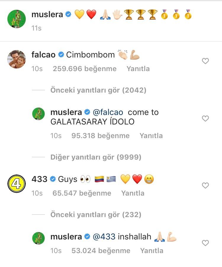 Radamel Falcaodan Galatasaray Taraftarını Heyecanlandıran Paylaşım