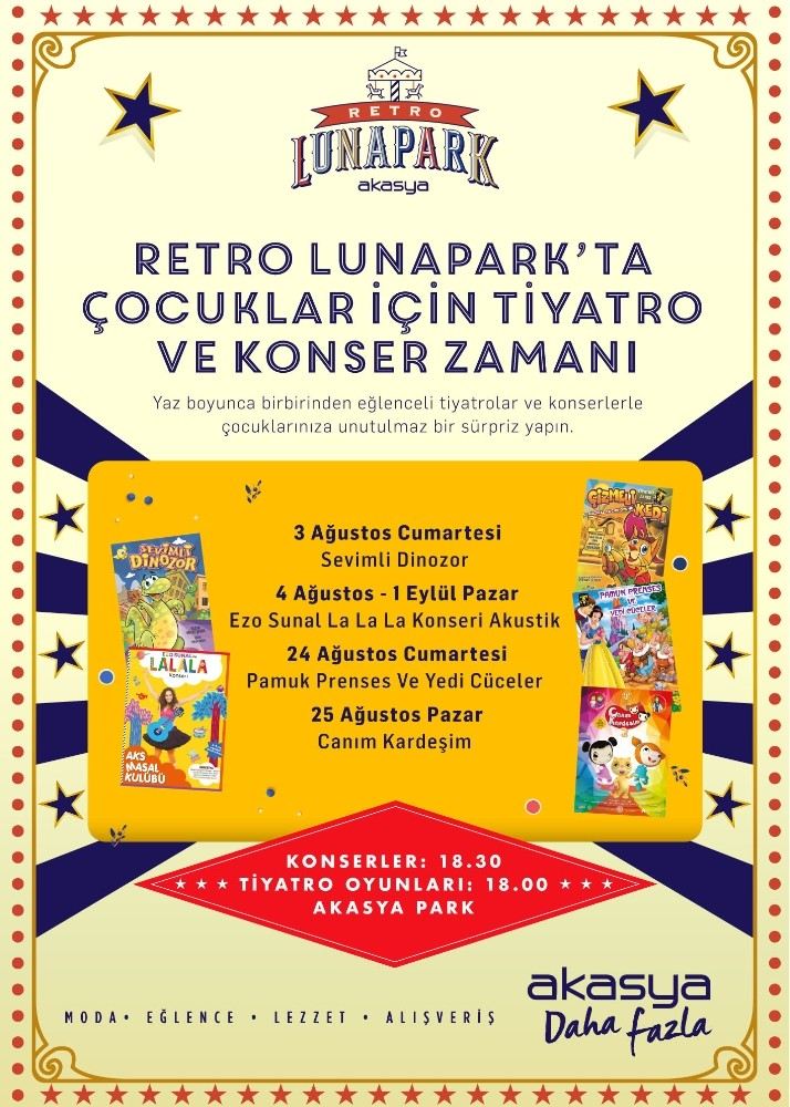 Retro Lunaparkın Ağustos Programı Açıklandı