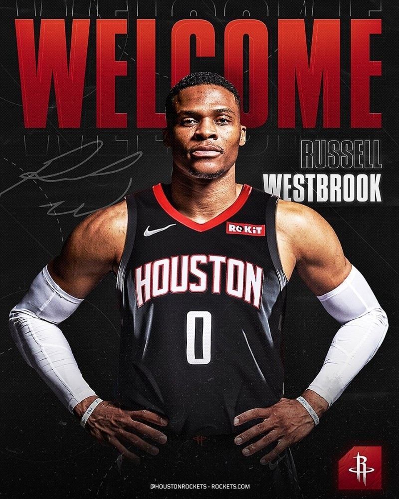 Russell Westbrook Resmen Houston Rocketsta