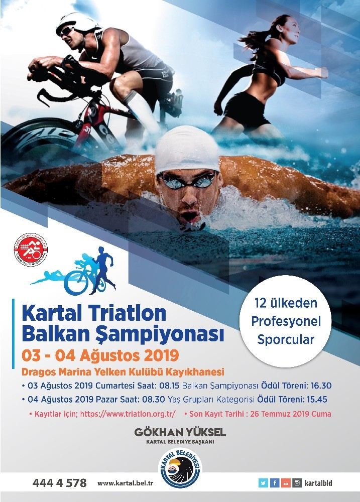 Triatlon Balkan Şampiyonası Heyecanı Kartalda Yaşanacak