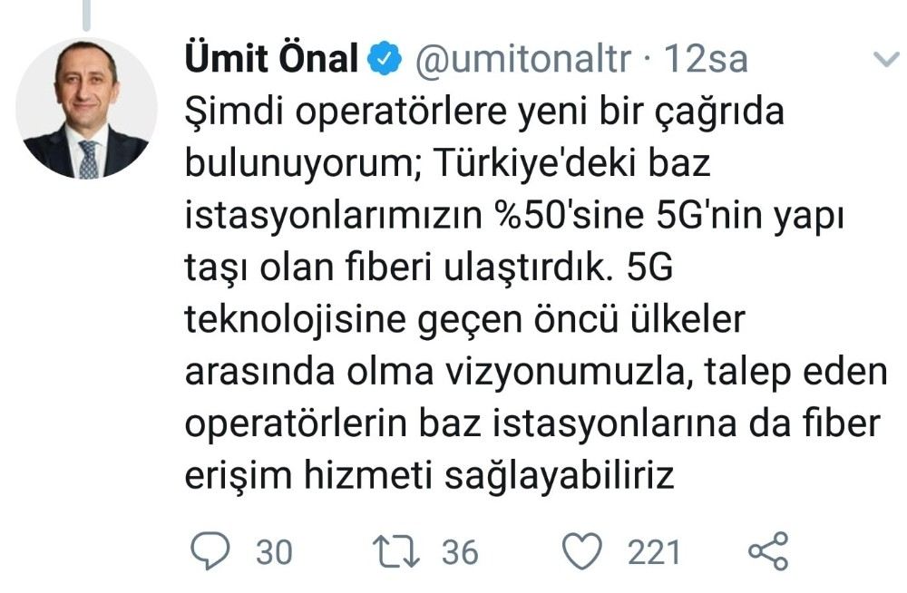 Türk Telekom Ceosu Ortak Altyapı Çağrısı Yaptı