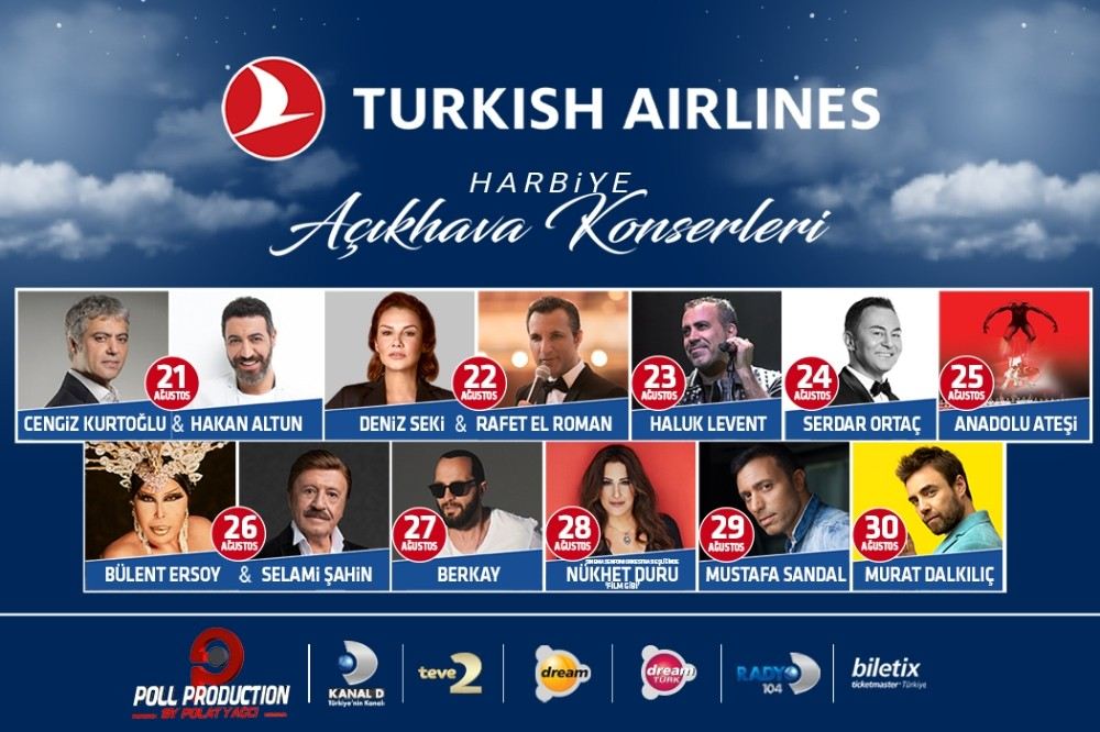 Turkish Airlines Harbiye Açıkhava Konserleri Başlıyor
