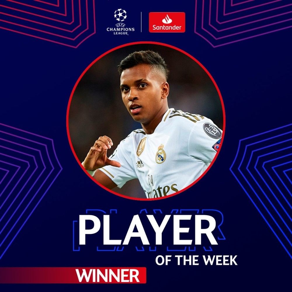 Uefa Şampiyonlar Liginde Haftanın Futbolcusu: Rodrygo