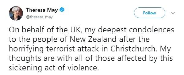 Yeni Zelanda`daki Katliama İngiltere`den Kınama