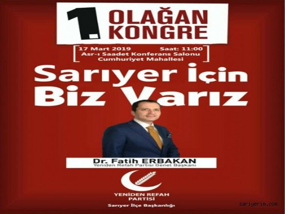 Yeniden Refah Partisi birinci olağan kongresine hazırlanıyor